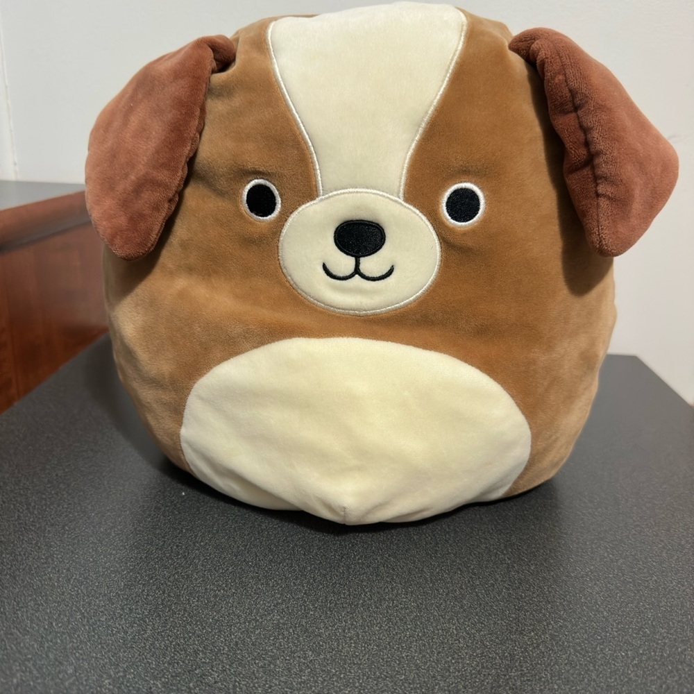 Plush Dog Toy - Brown and Cream